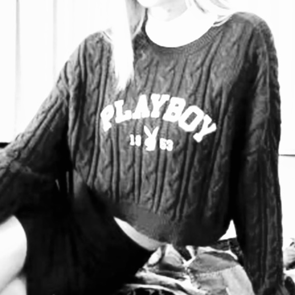 Pacsun playboy cropped sweater Xs/S - Picture 2 of 5